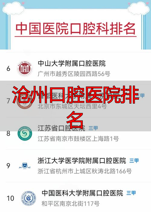 沧州口腔医院排名_沧州市口腔排名_沧州口腔医院有几家